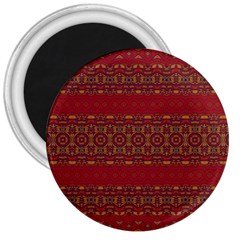 Boho Red Gold 3  Magnets by SpinnyChairDesigns