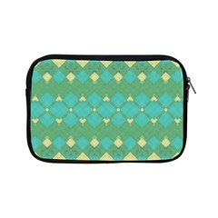 Boho Green Blue Checkered Apple Ipad Mini Zipper Cases by SpinnyChairDesigns