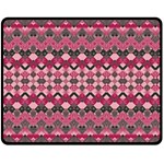 Boho Pink Grey  Double Sided Fleece Blanket (Medium)  58.8 x47.4  Blanket Front