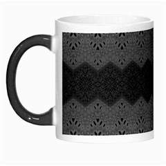 Boho Black Grey Pattern Morph Mugs by SpinnyChairDesigns