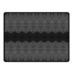 Boho Black Grey Pattern Fleece Blanket (small) by SpinnyChairDesigns