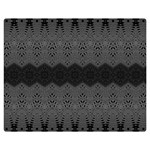 Boho Black Grey Pattern Double Sided Flano Blanket (Medium)  60 x50  Blanket Back