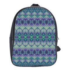 Boho Purple Teal School Bag (large) by SpinnyChairDesigns