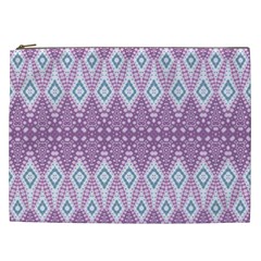 Boho Violet Purple Cosmetic Bag (XXL)