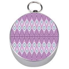 Boho Violet Purple Silver Compasses