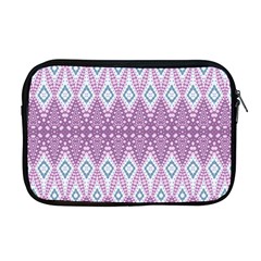 Boho Violet Purple Apple Macbook Pro 17  Zipper Case by SpinnyChairDesigns