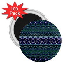 Boho Blue Green  2 25  Magnets (100 Pack)  by SpinnyChairDesigns