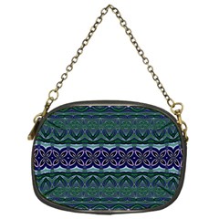 Boho Blue Green  Chain Purse (one Side) by SpinnyChairDesigns