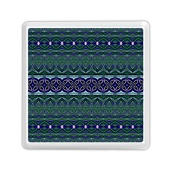 Boho Blue Green  Memory Card Reader (square) by SpinnyChairDesigns