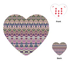 Colorful Boho Pattern Playing Cards Single Design (heart) by SpinnyChairDesigns