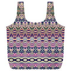 Colorful Boho Pattern Full Print Recycle Bag (xxxl) by SpinnyChairDesigns