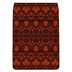 Boho Dark Red Floral Removable Flap Cover (l) by SpinnyChairDesigns