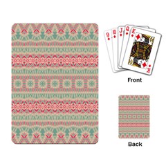 Boho Teal Pink Playing Cards Single Design (rectangle) by SpinnyChairDesigns