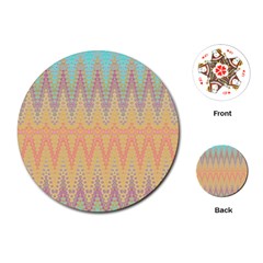 Boho Pastel Colors Playing Cards Single Design (round) by SpinnyChairDesigns