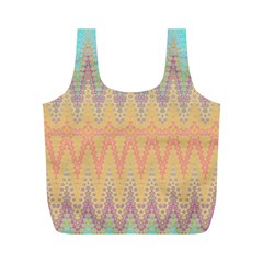 Boho Pastel Colors Full Print Recycle Bag (m) by SpinnyChairDesigns