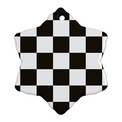 Chequered Flag Snowflake Ornament (two Sides) by abbeyz71