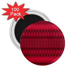 Crimson Red Pattern 2 25  Magnets (100 Pack)  by SpinnyChairDesigns