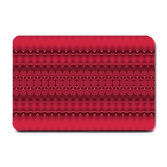 Crimson Red Pattern Small Doormat  by SpinnyChairDesigns