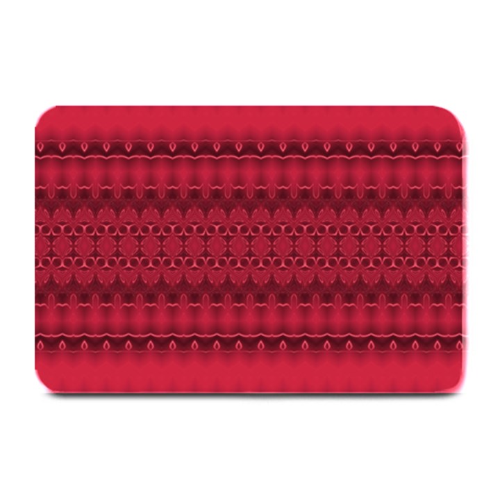 Crimson Red Pattern Plate Mats