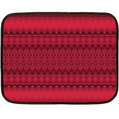 Crimson Red Pattern Fleece Blanket (mini) by SpinnyChairDesigns