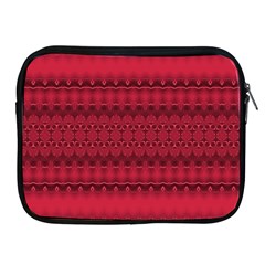 Crimson Red Pattern Apple Ipad 2/3/4 Zipper Cases by SpinnyChairDesigns