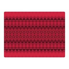 Crimson Red Pattern Double Sided Flano Blanket (mini)  by SpinnyChairDesigns