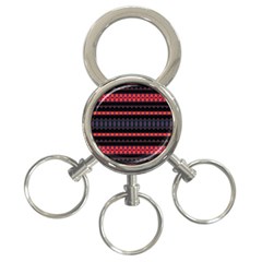 Boho Orange Black 3-Ring Key Chain