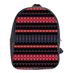 Boho Orange Black School Bag (Large)