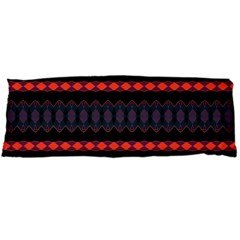 Boho Orange Black Body Pillow Case (Dakimakura)