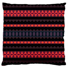 Boho Orange Black Large Cushion Case (One Side)