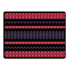 Boho Orange Black Double Sided Fleece Blanket (Small) 