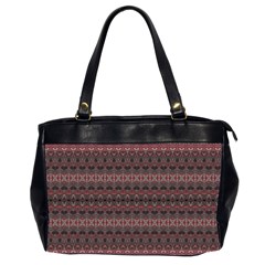 Boho Wine Grey Oversize Office Handbag (2 Sides) by SpinnyChairDesigns