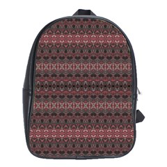 Boho Wine Grey School Bag (xl) by SpinnyChairDesigns