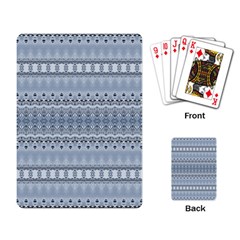Boho Faded Blue Grey Playing Cards Single Design (rectangle) by SpinnyChairDesigns