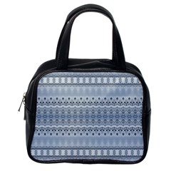 Boho Faded Blue Grey Classic Handbag (one Side) by SpinnyChairDesigns