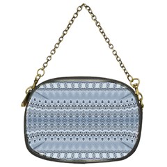 Boho Faded Blue Grey Chain Purse (one Side) by SpinnyChairDesigns