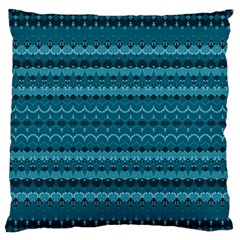 Boho Teal Pattern Standard Flano Cushion Case (one Side) by SpinnyChairDesigns