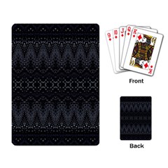 Boho Black And Silver Playing Cards Single Design (rectangle) by SpinnyChairDesigns