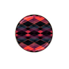 Pink Orange Black Diamond Pattern Hat Clip Ball Marker