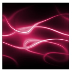 Neon Pink Glow Large Satin Scarf (square) by SpinnyChairDesigns