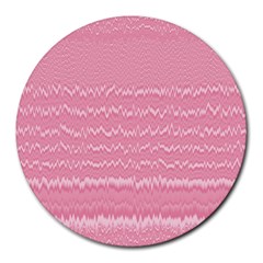 Boho Pink Stripes Round Mousepads by SpinnyChairDesigns