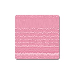 Boho Pink Stripes Square Magnet by SpinnyChairDesigns