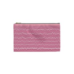 Boho Pink Stripes Cosmetic Bag (small) by SpinnyChairDesigns