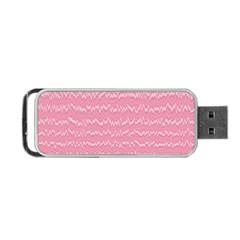 Boho Pink Stripes Portable Usb Flash (one Side) by SpinnyChairDesigns