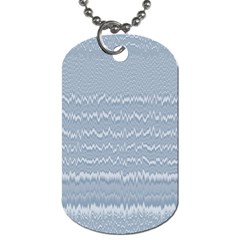 Boho Faded Blue Stripes Dog Tag (two Sides) by SpinnyChairDesigns