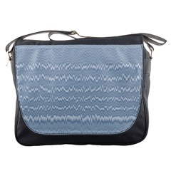 Boho Faded Blue Stripes Messenger Bag by SpinnyChairDesigns