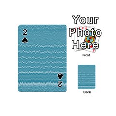 Boho Teal Stripes Playing Cards 54 Designs (mini) by SpinnyChairDesigns