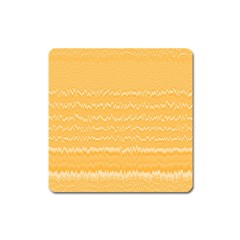 Boho Saffron Yellow Stripes Square Magnet by SpinnyChairDesigns