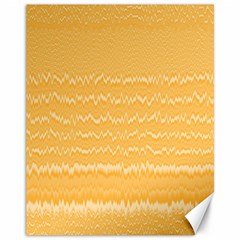 Boho Saffron Yellow Stripes Canvas 11  X 14  by SpinnyChairDesigns