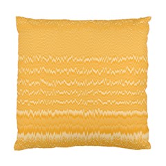 Boho Saffron Yellow Stripes Standard Cushion Case (one Side) by SpinnyChairDesigns